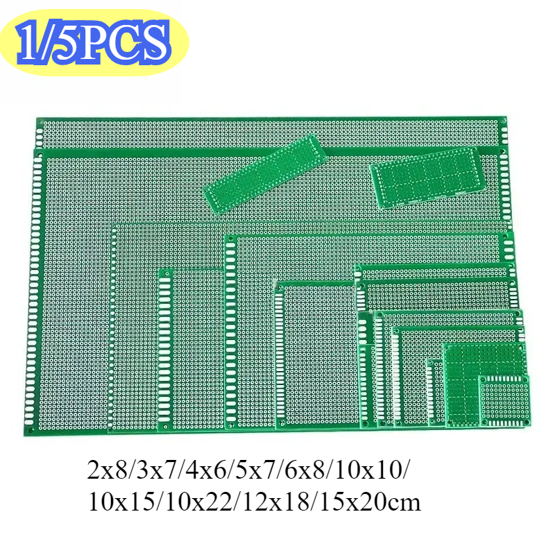 1/5 個片面 PCB 15x20 12x18 10x15 2x8 4x6 5x7 6x8cm ユニバーサル PCB プロトタイプ回路基板 DIY はんだプロジェクト用