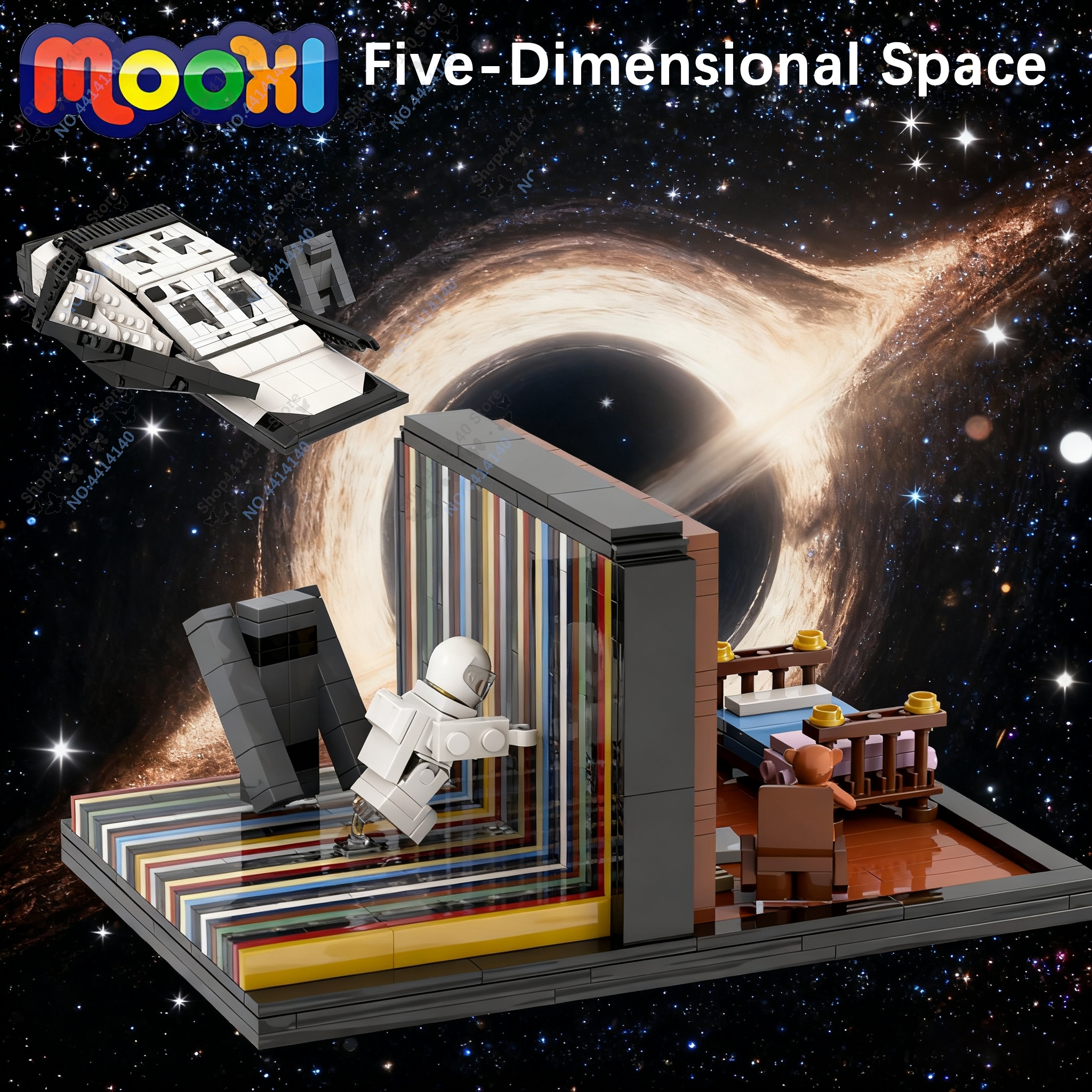 MOOXI 星間シーンブラックホール宇宙ビルディングブロックセットレンジャー宇宙船 DIY レンガ大人モデル子供のおもちゃの誕生日プレゼント