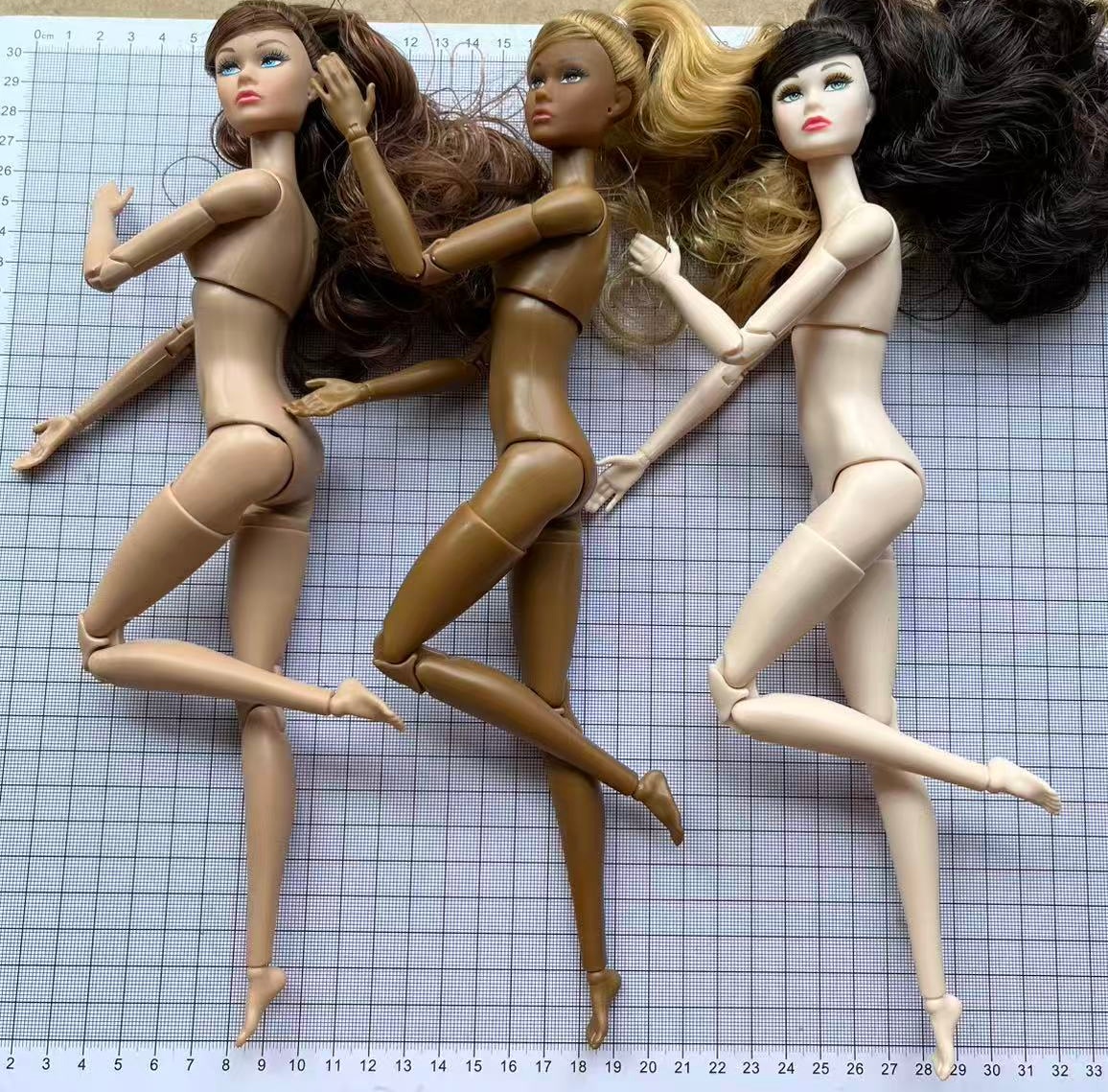 Poppy Parker Makeup Head With Beige Super White Coffee Yoga Slim Doll Body 1/6 Doll Figures Collective Toys