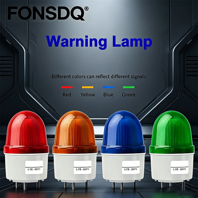 LED-2071J Industrial Warning Light Lamp Small Siren Light With Buzzer DC 12V 24V AC220V Red Yellow Green Blue