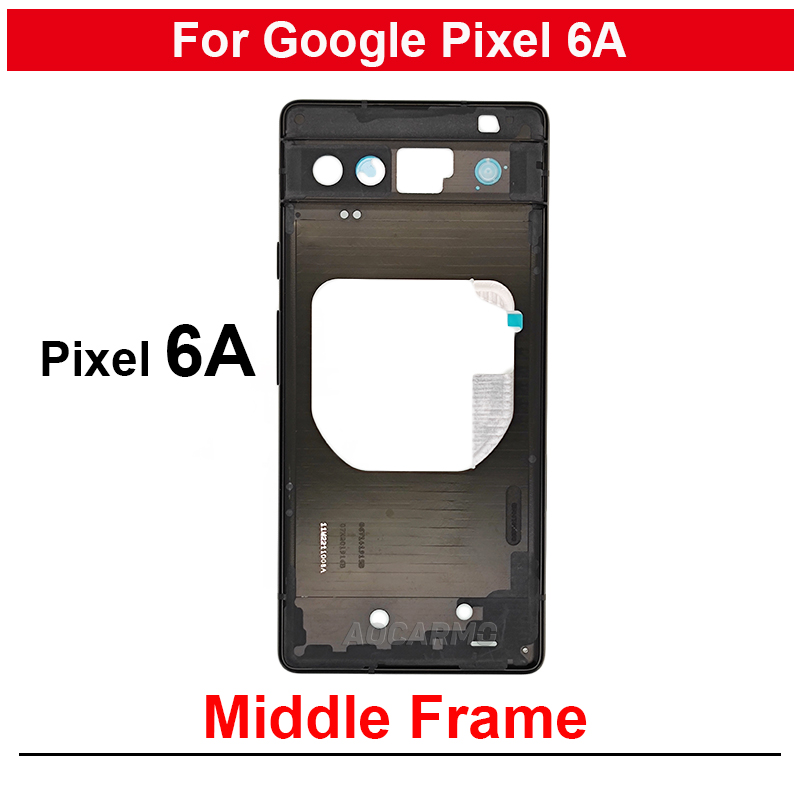 1 個ミドルフレームサイドキー付き Google ピクセル 6A ミドルカバーパネル修理交換部品