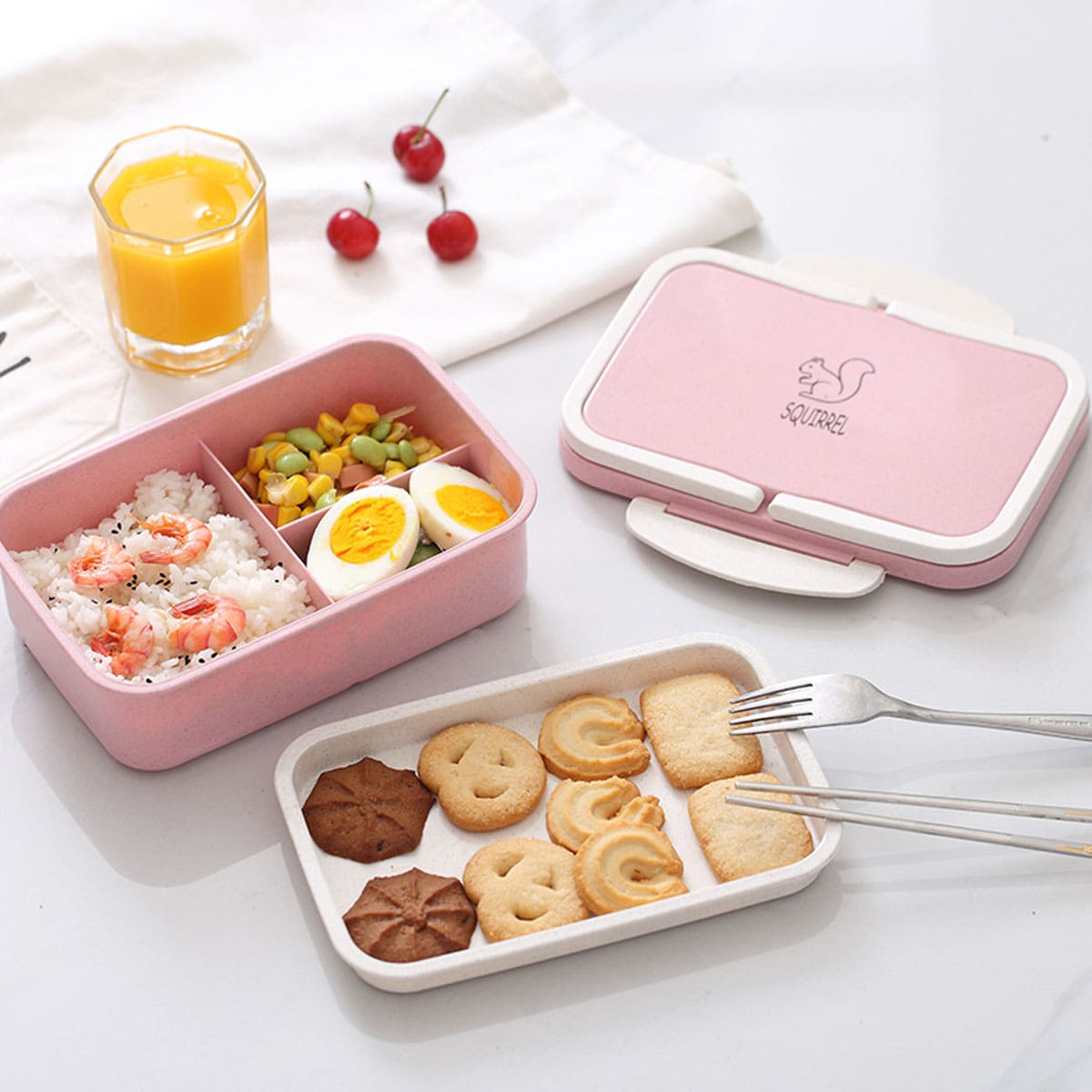1 個小麦わら食器弁当箱学生多層寿司ボックスフルーツボックスセット