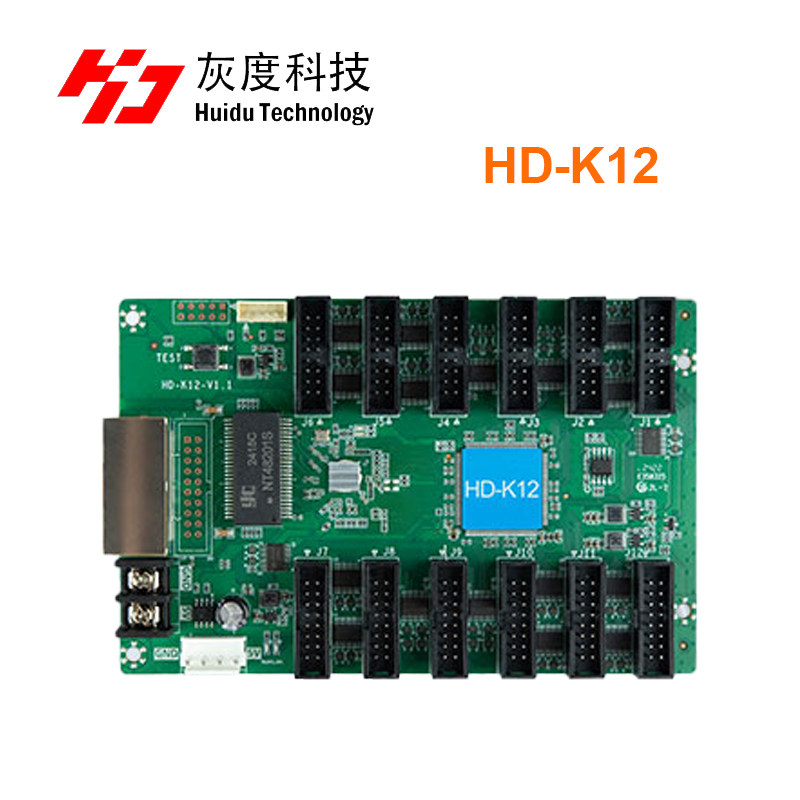 Huidu LED Receiving Card HD K12 Support Synchronous Asynchronous Control System 12 Standard HUB75E Interfaces On the Board