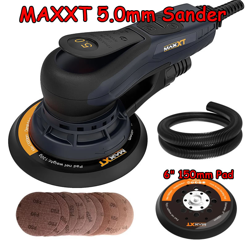 MAXXT 5.0 ミリメートル 6 インチパワー研磨サンダー 350 ワットブラシレスモーターポリッシャーランダム電気軌道多機能サンディングマシン