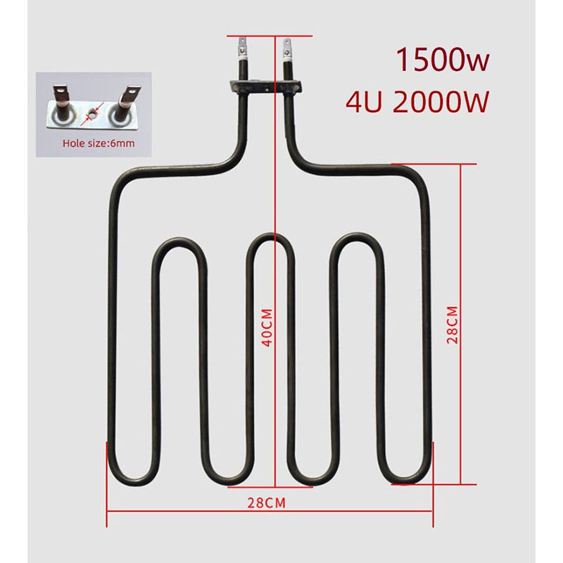 220V 1500 ワット/2000 ワット/2500 ワット電気発熱体 304 ステンレス鋼管状エアベーキングヒーターオーブン/サウナ/ストーブ用