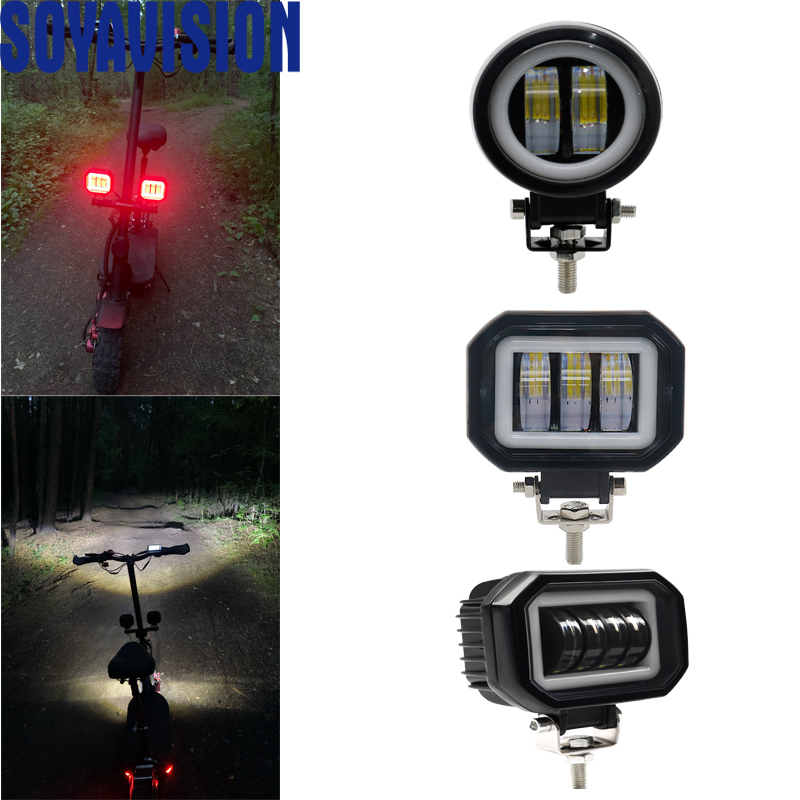 Arctic V3 フォグランプ用、角型または丸型、電動スクーターおよび車/オートバイ用ヘッドライト LED ワークランプ