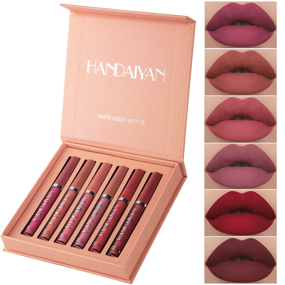 Handaiyan マット液体口紅セット防水 12 色リップグロス保湿長期的な液体口紅