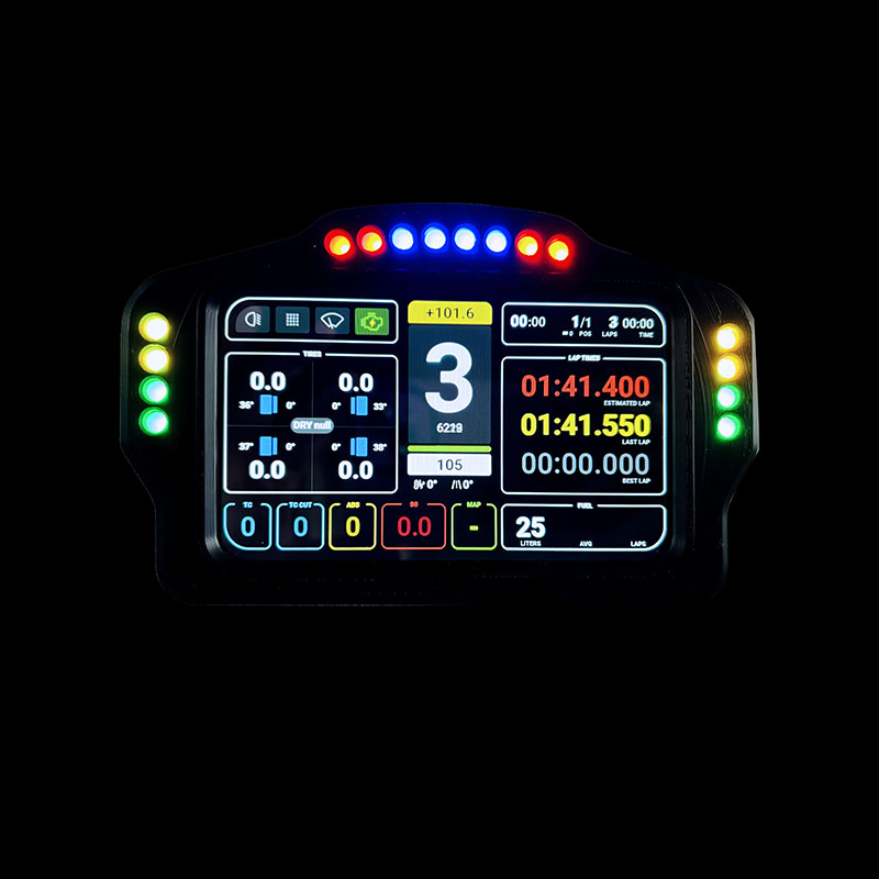 SimRacing Dashboard DDU SIMDID DV480 Pro V5 5" Display 16RGB Telemetry for FANATEC SIMAGIC MOZA SIMUCUBE VRS Direct Drive Wheell