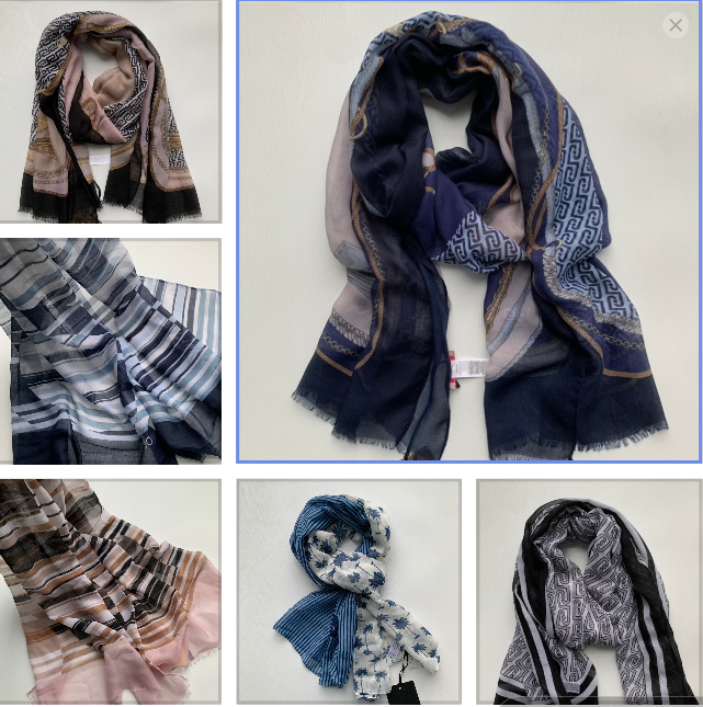 New Italian printed retro casual travel shawl and scarf for foreign trade