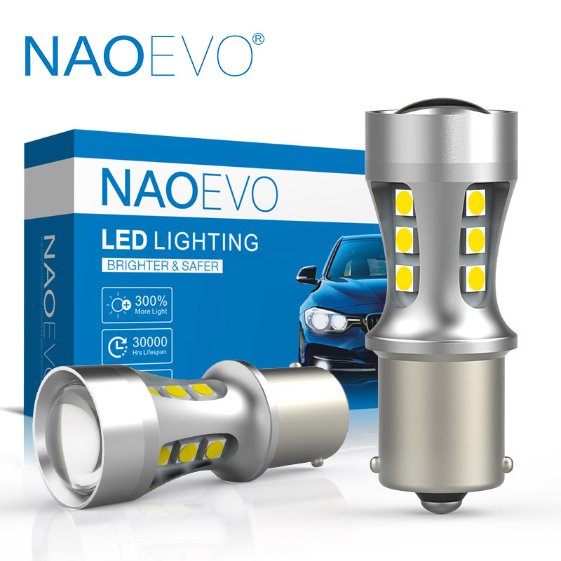 NAOEVO P21W LED 車 W16W PY21W T20 BA15S T15 W21/5W 1300Lm BAY15D 1157 W21W BAU15S 7443 lada DRL Blub P21/5W 1156 3030 7440