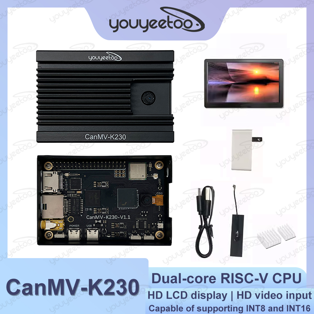 Kendryte CanMV-K230 デュアルコア RISC-V CPU AI 開発ボード、DPU 内蔵 HD ビデオ入力 LCD ディスプレイ Linux サポート