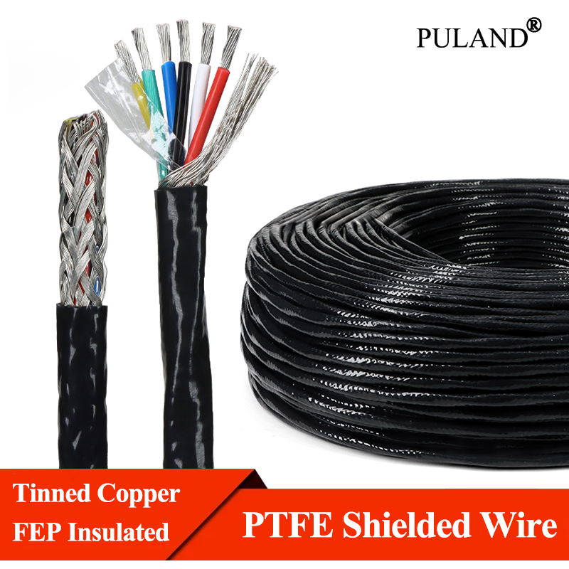 高温 PTFE シールド線 Sq 0.3/0.5/0.75/1/1.5 ミリメートル耐熱 FEP 絶縁錫メッキ銅電子ケーブル