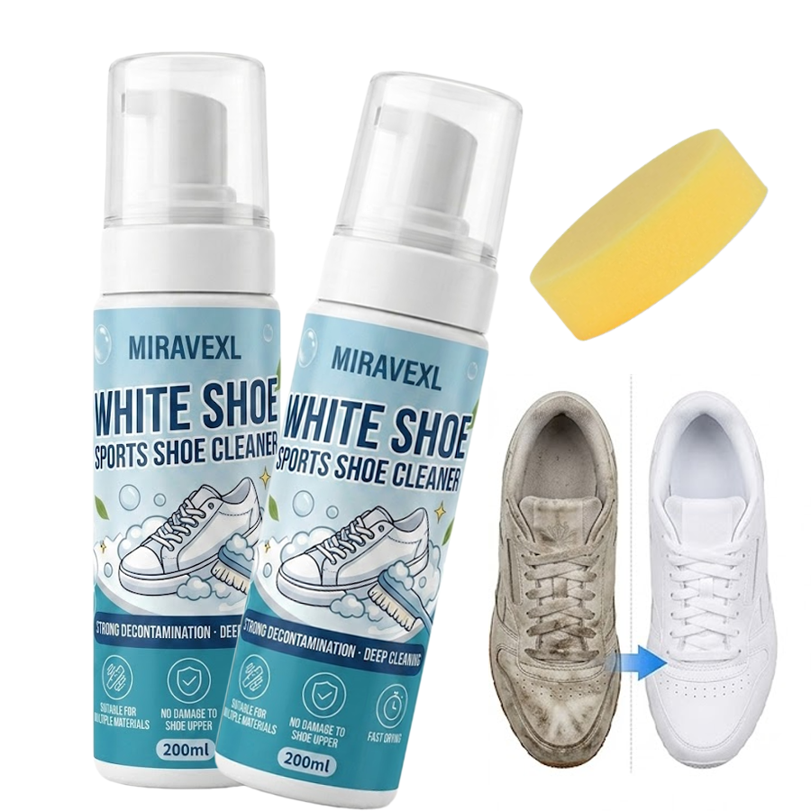 200ml ホワイトシュークリーナー ドライクリーニングフォーム 無洗浄スニーカー除染キット スエードシープスキンレザー用 無料スポンジ付き