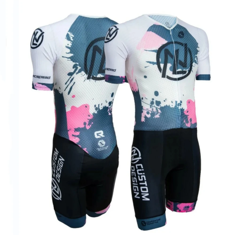 ジャンク男性スケート半袖スピードスケートスーツ夏ジャンプスーツ Roupa Ciclismo インラインスピードスケートトライアスロンレース服