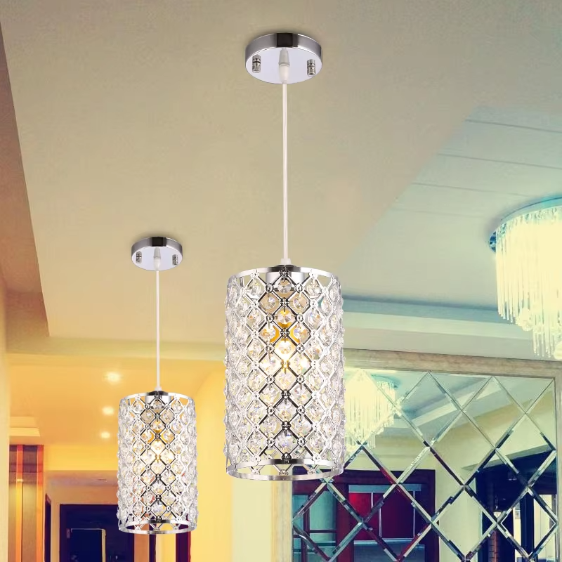 モダンな高級クリスタルペンダントライトロマンチックな寝室リビングルーム LED クリスタルペンダントライト屋内照明器具