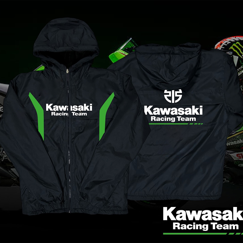 2026 新しいカワサキオートバイレーシングチームジッパーフード付きスウェットシャツ秋/冬の男性女性特大通気性快適なトップ