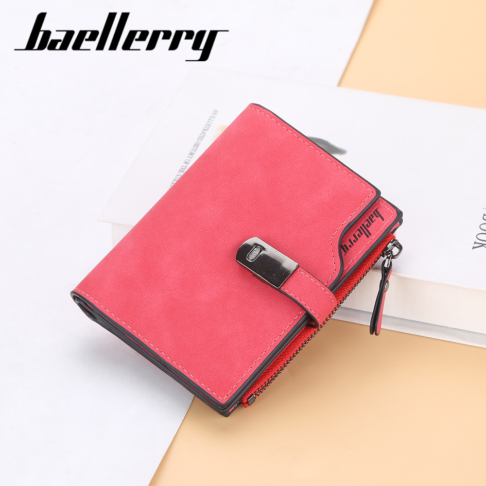Baellerry 女性財布ショート磁気バックル最高品質のカードホルダー女性の財布ジッパー財布女性のための