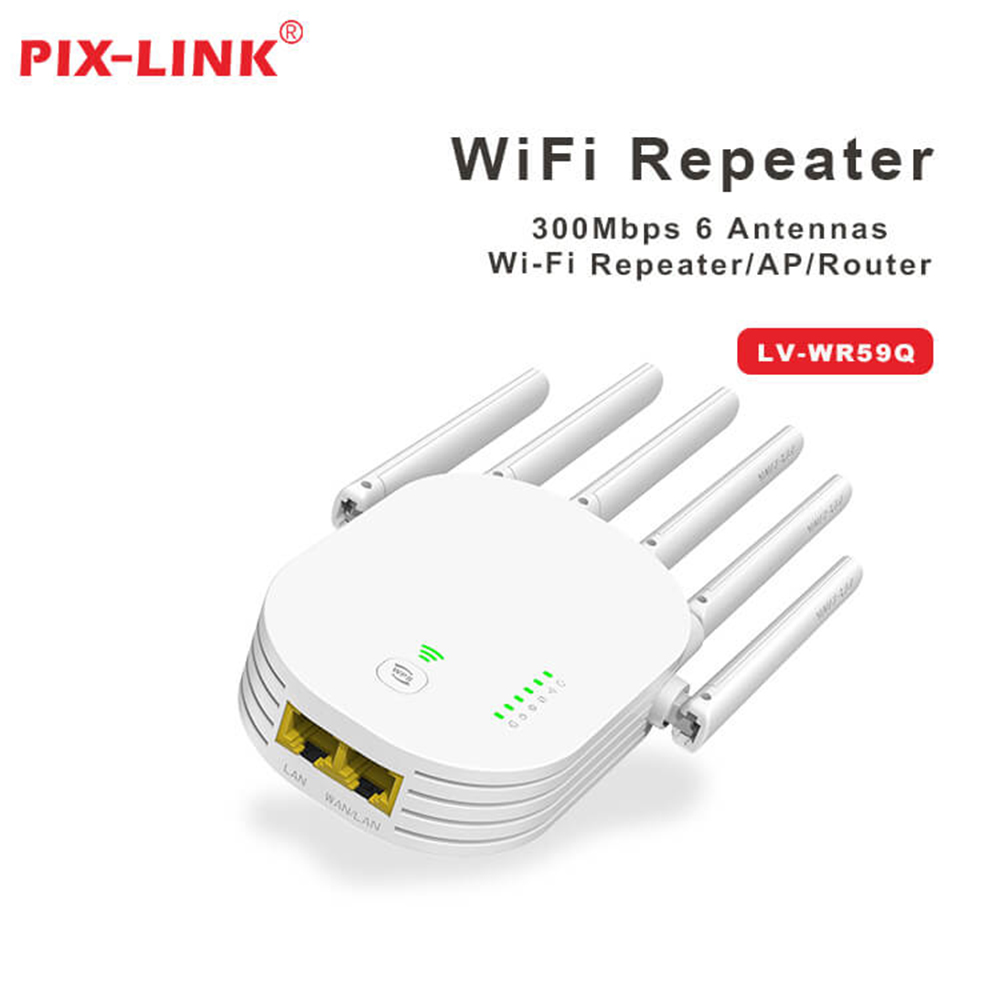 ミニ Wifi リピーター Wi-Fi 範囲アンプエクステンダールーターイーサネットポートホーム信号ブースターホームオフィス PIX-LINK WR59Q