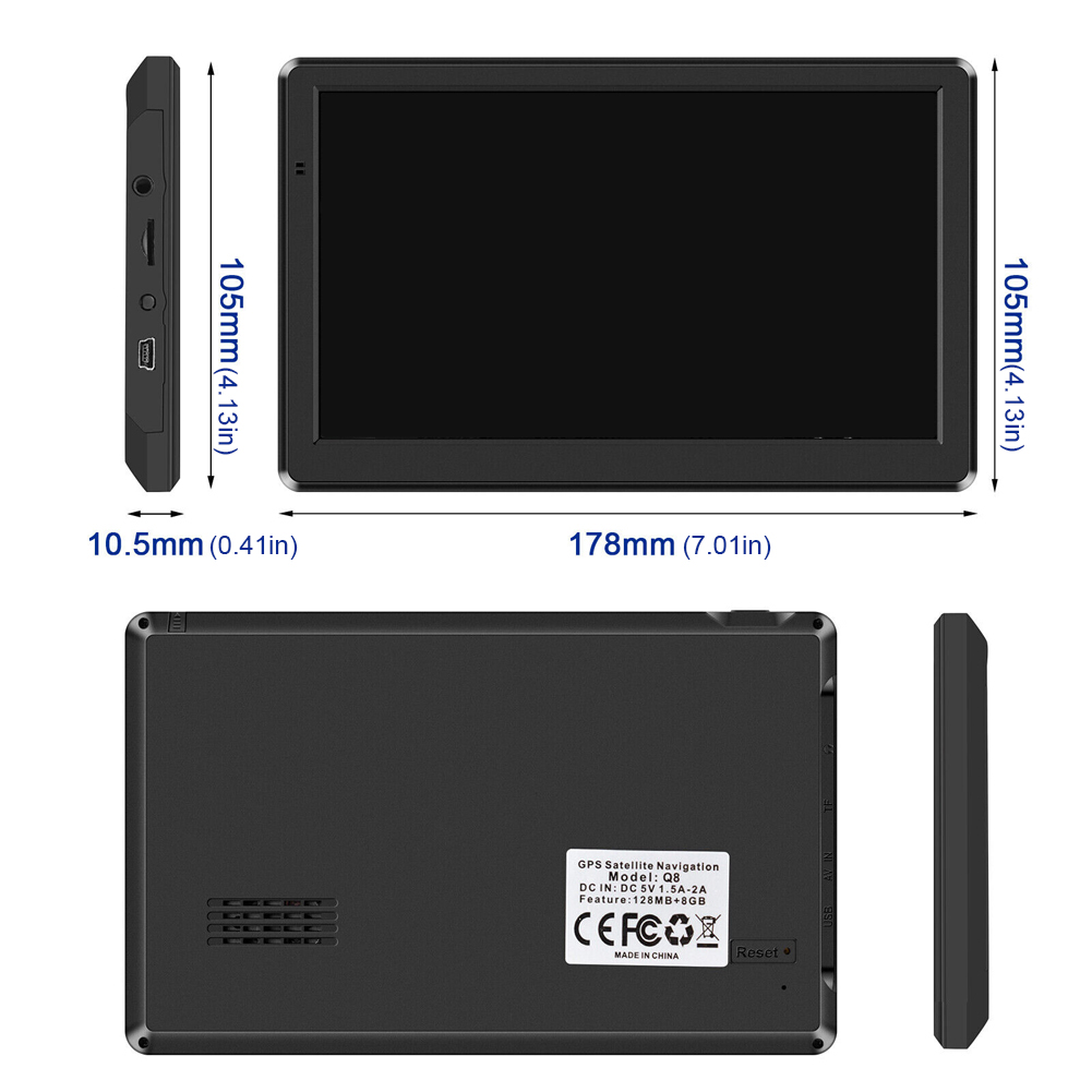 車の GPS ナビゲーター内蔵スピーカー 7 インチ HD カー GPS ナビゲーション FM トランスミッター衛星ナビ USB TF オーストラリア北米ヨーロッパ地図
