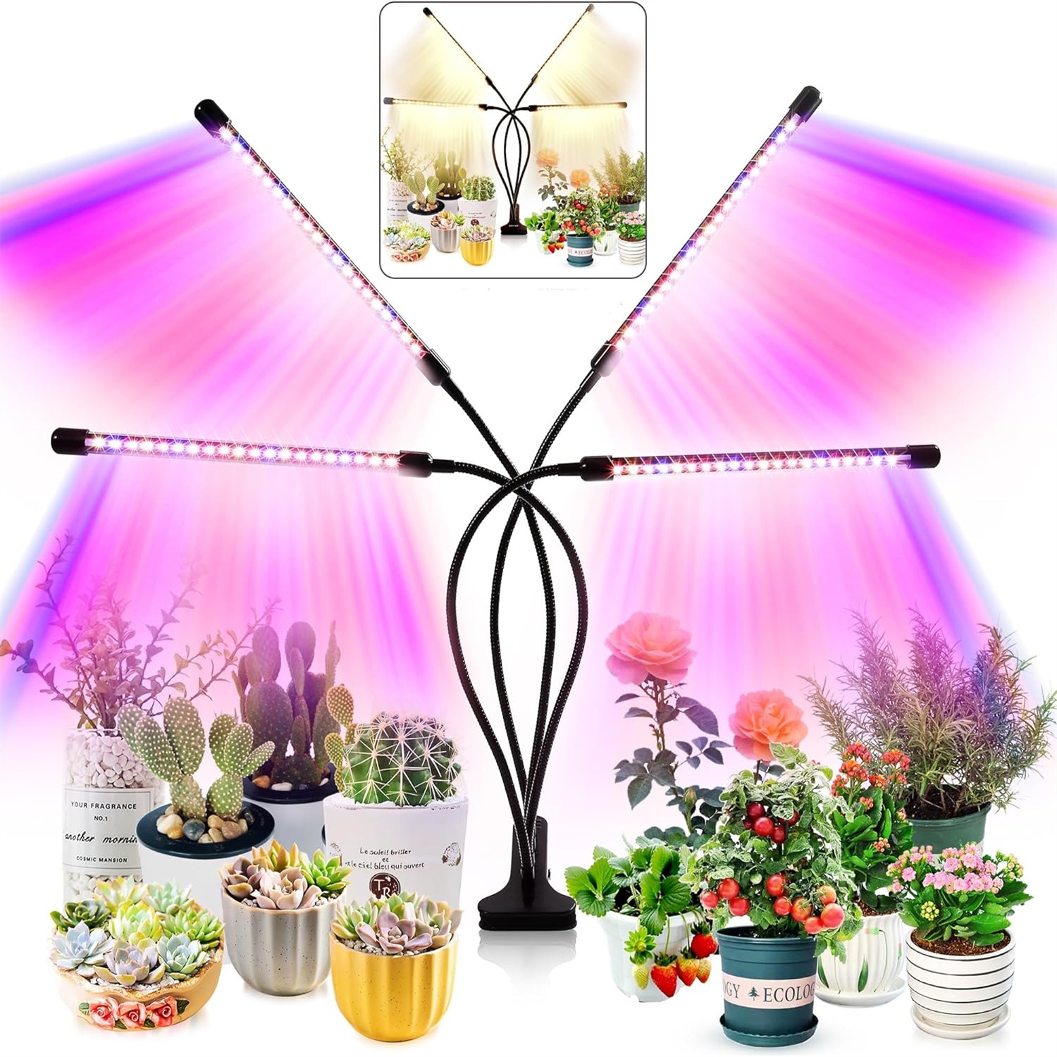 3 色 LED USB 成長ライト植物用フィトランランプ制御フルスペクトル Fitolamp ライトホーム花苗クリップフィトランプ