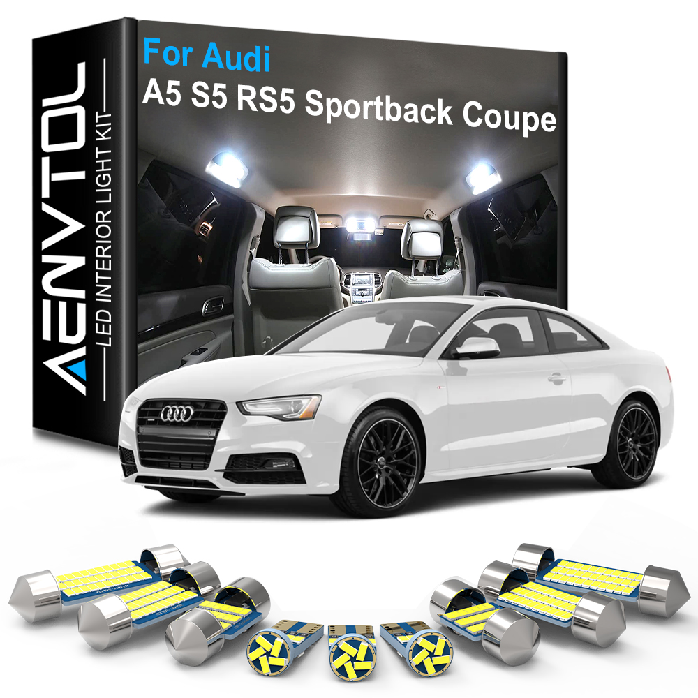 AENVTOL Canbus アウディ A5 S5 RS5 8TA 8T3 B8 B9 スポーツバッククーペ 2007 2008 2009 2010 2012 2014 2017 アクセサリーインテリアランプ LED