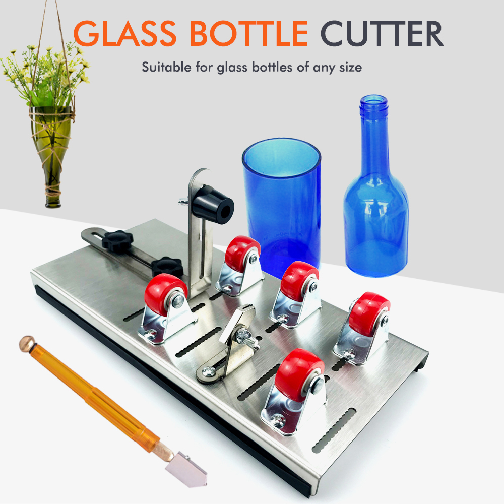 DIY 金属ガラスボトルカッターセット調整可能なサイズガラス瓶カット機クラフトワインボトル家庭用装飾切断