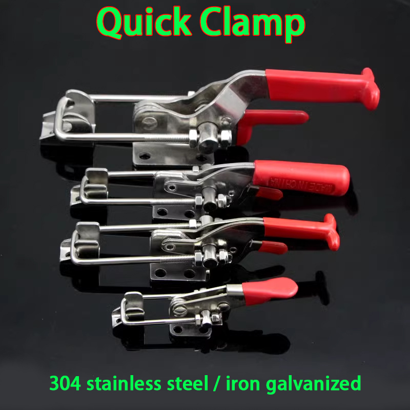 304 ステンレス鋼器具ロックバックルボックスバックルクランプクランプツールクイックプレスドアボルトセルフロック鉄亜鉛メッキ