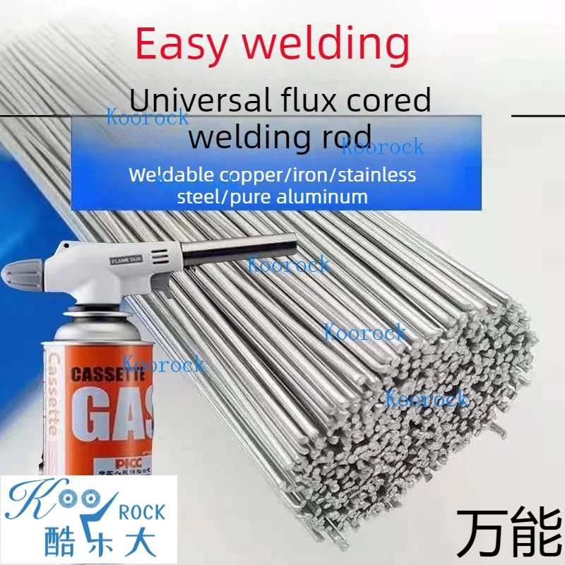 Flux Core Stainless Steel Welding Rods Low Temp Universal for Cu Al Fe with Soldering Iron Lighter