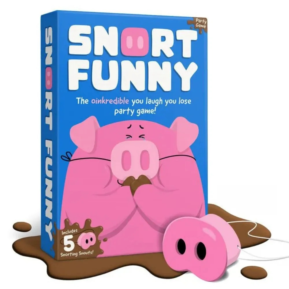 - Oinkcredible「You Laugh You Lose」パーティーゲーム、Snorts - 家族の友人のための面白いボードゲーム、おもちゃの豚の鼻 5 個
