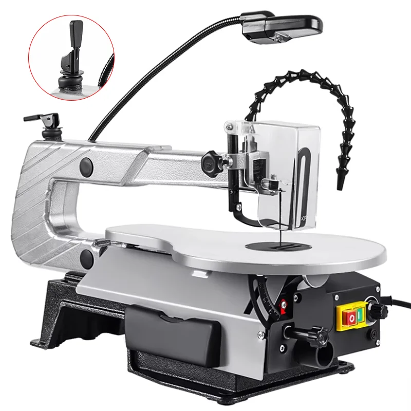 ベンチトップ電動スクロールソー可変速木工曲線切断機 DIY 工芸品モデル作成彫刻細かい鋸