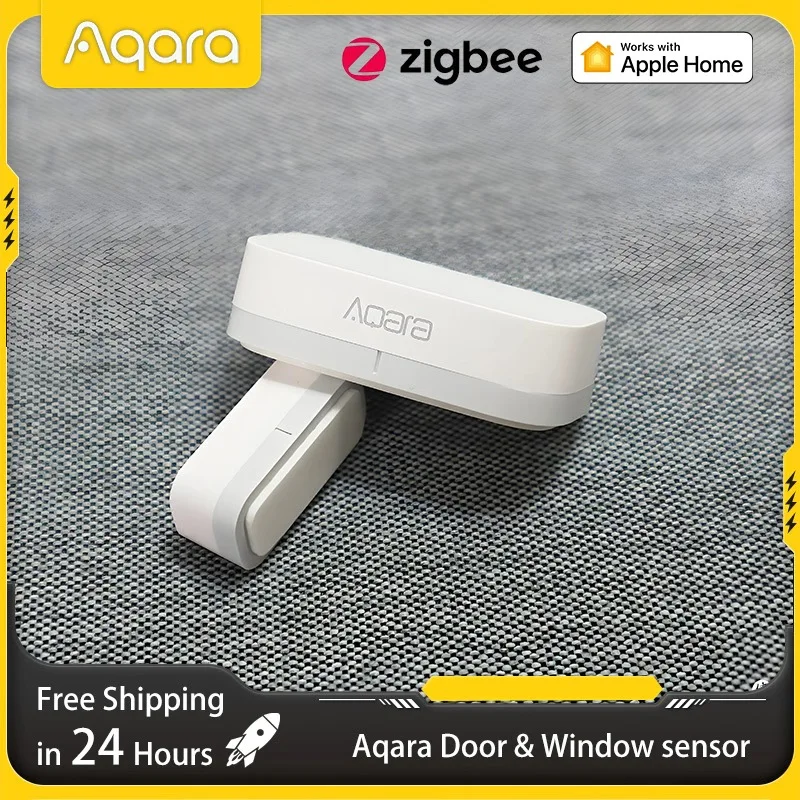 Aqara ドア ウィンドウ センサー MCCGQ11LM スマート ホーム アラーム (Zigbee ハブ付き) HomeKit セキュリティ アラートに必要