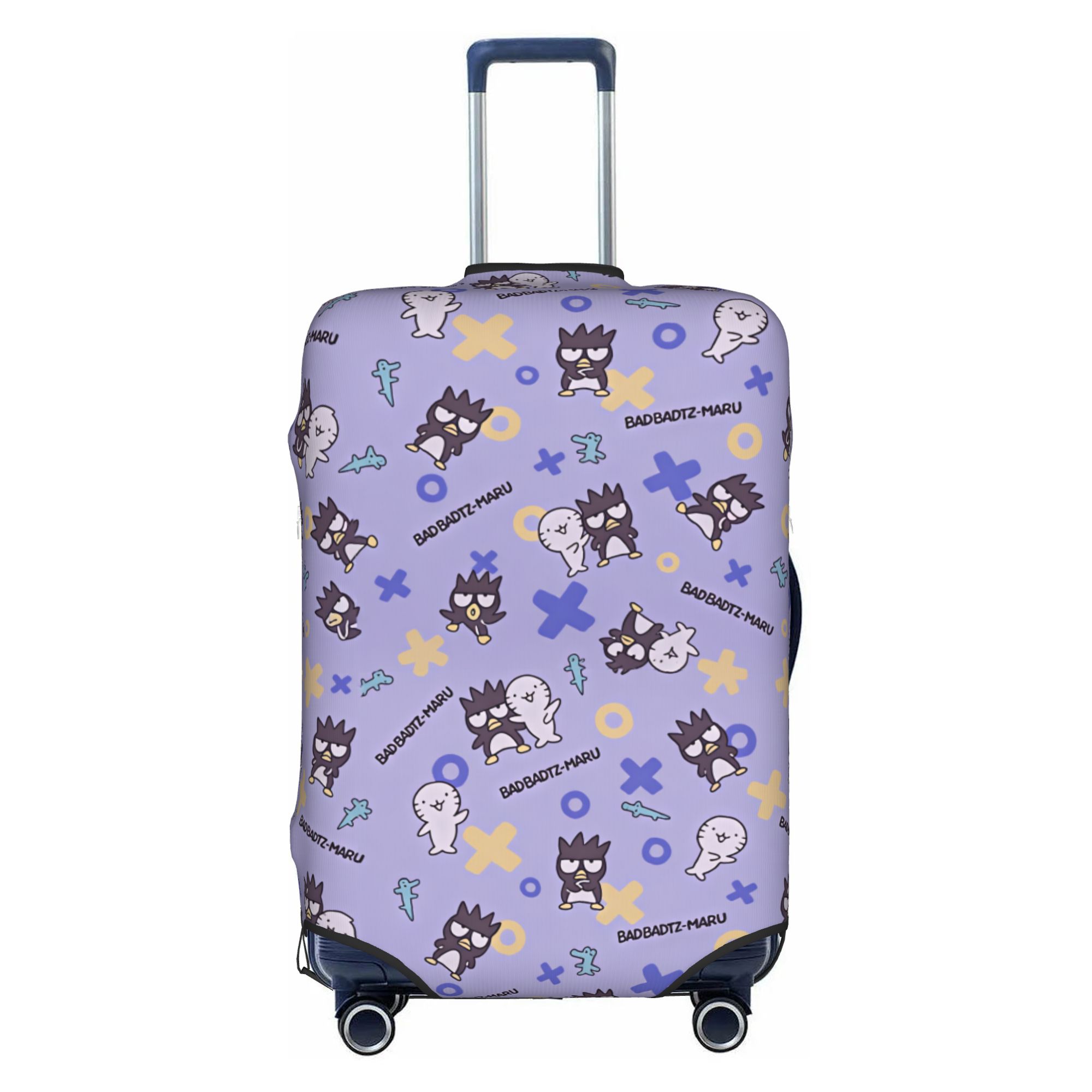 カスタム BAD Badtz 丸グッド花丸ペックル荷物カバープロテクター面白い旅行スーツケースカバー 18-32 インチ