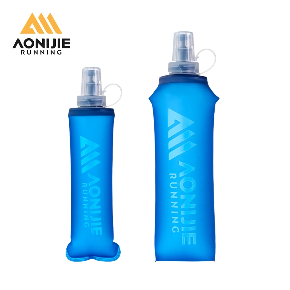 AONIJIE SD31 250 ミリリットル/500 ミリリットルソフトフラスコ折りたたみ可能な折りたたみ TPU ウォーターボトルカップ付きアウトドアスポーツ水分補給ランニングサイクリング