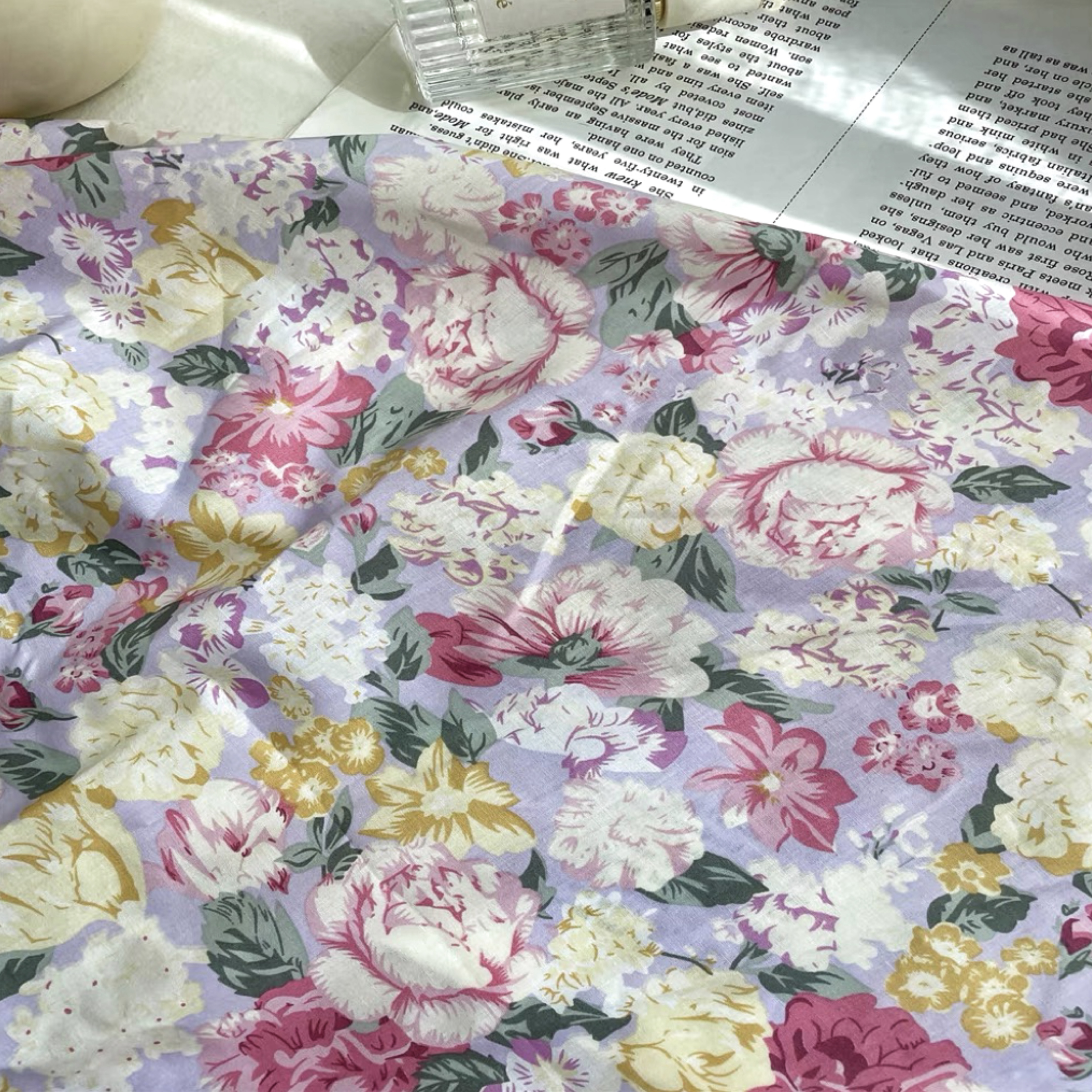 50 × 145 センチメートル花柄 60S 綿ポプリン薄い生地 DIY 子供服手作りアクセサリーメートルによる