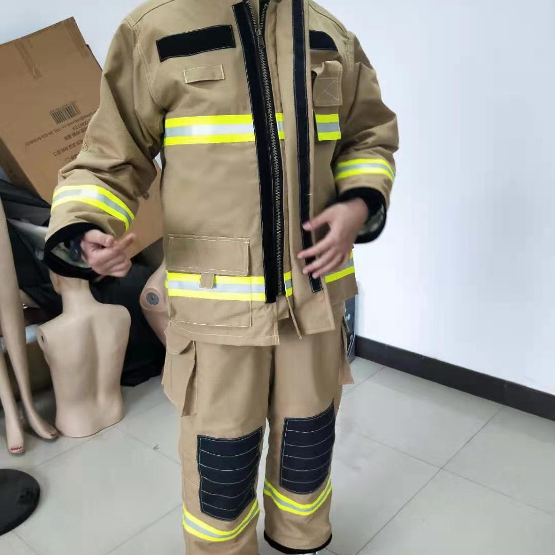 XL サイズ カーキ消防士消防服輸出バージョン保護消防服アラミド生地