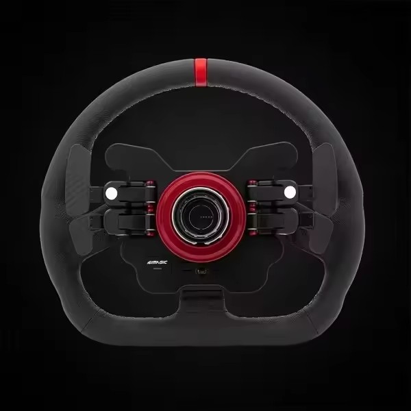 Simagic GT1 ホイール GT1D デュアル クラッチ ステアリング ホイール、D1 クイック リリース付き、アルファ ミニ ベース ダイレクト ドライブ シミュレーター pk MOZA 用