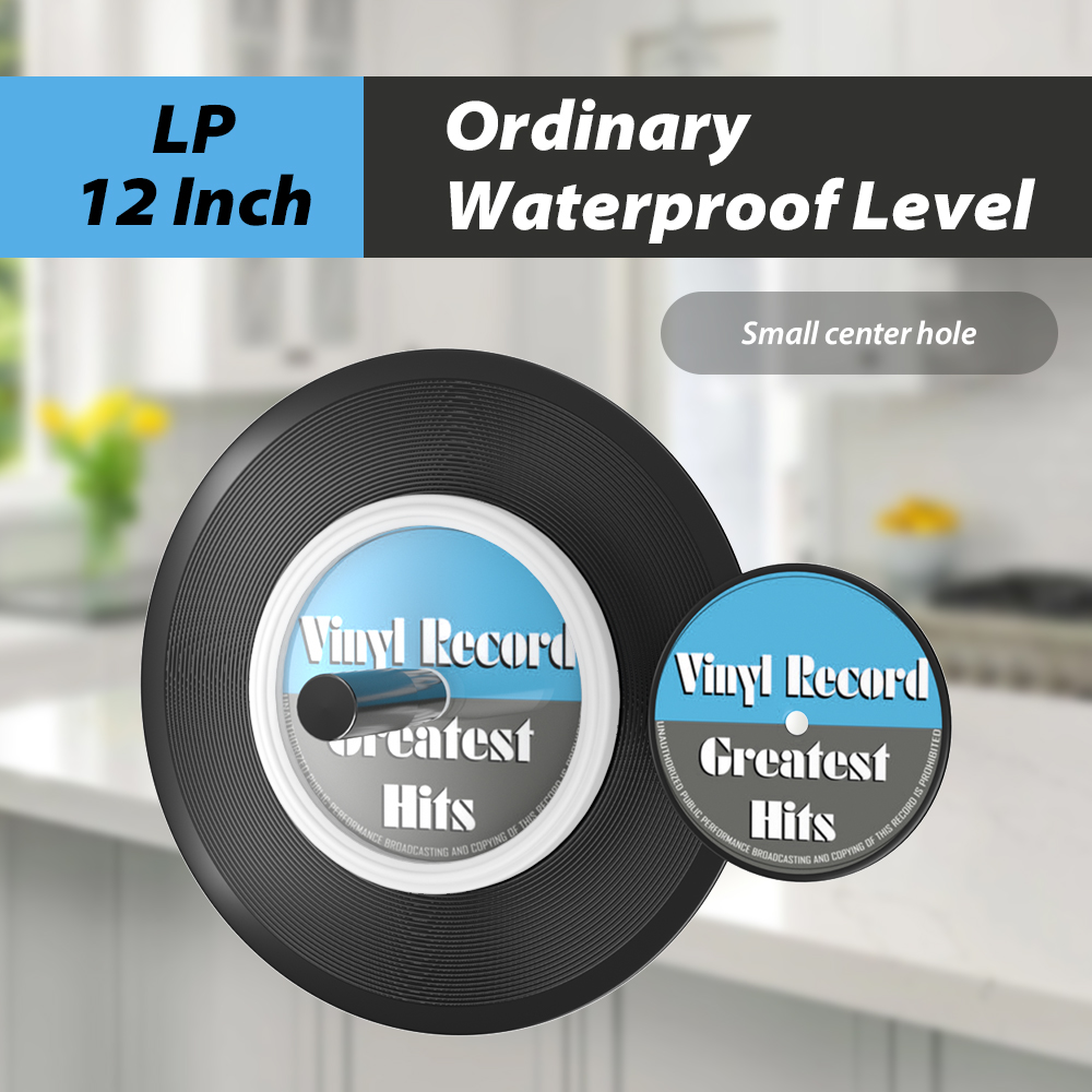 LP ビニールレコードクリーナークランプビニールレコードラベルセーバープロテクター防水クリーンツールハンドル付き 7-12 インチ EP LP に使用