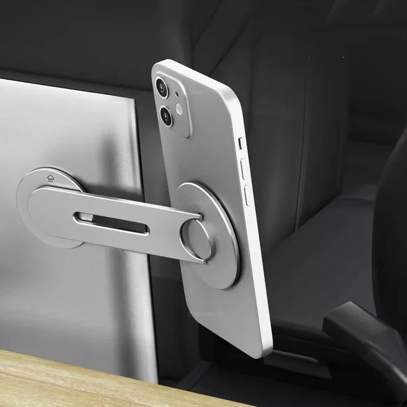 磁気自動車電話ホルダー テスラモデル 3/Y/X/S Magsafe IPhone 14 13 12 金属拡張ブラケットラップトップ画面サイドマウント