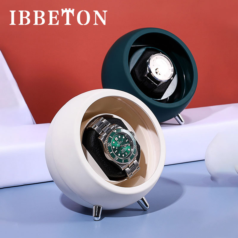 IBBETON シングルウォッチワインダー 自動時計用 収納ボックス 自動ワインダー USBケーブル使用/バッテリー付き マブチミュート モトロ