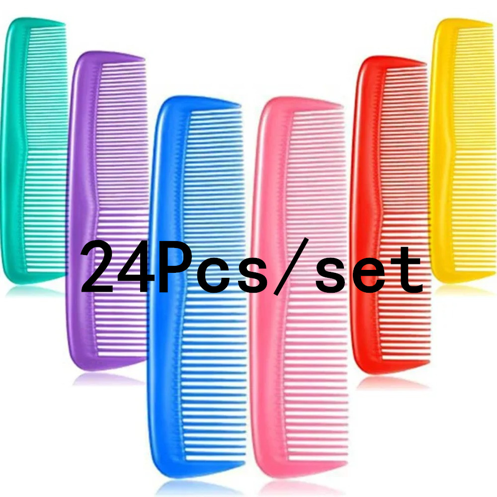 24 ピース/セット帯電防止ミニヘアコーム両面ひげ櫛理髪スタイリングツールサロンヘアブラシアクセサリー