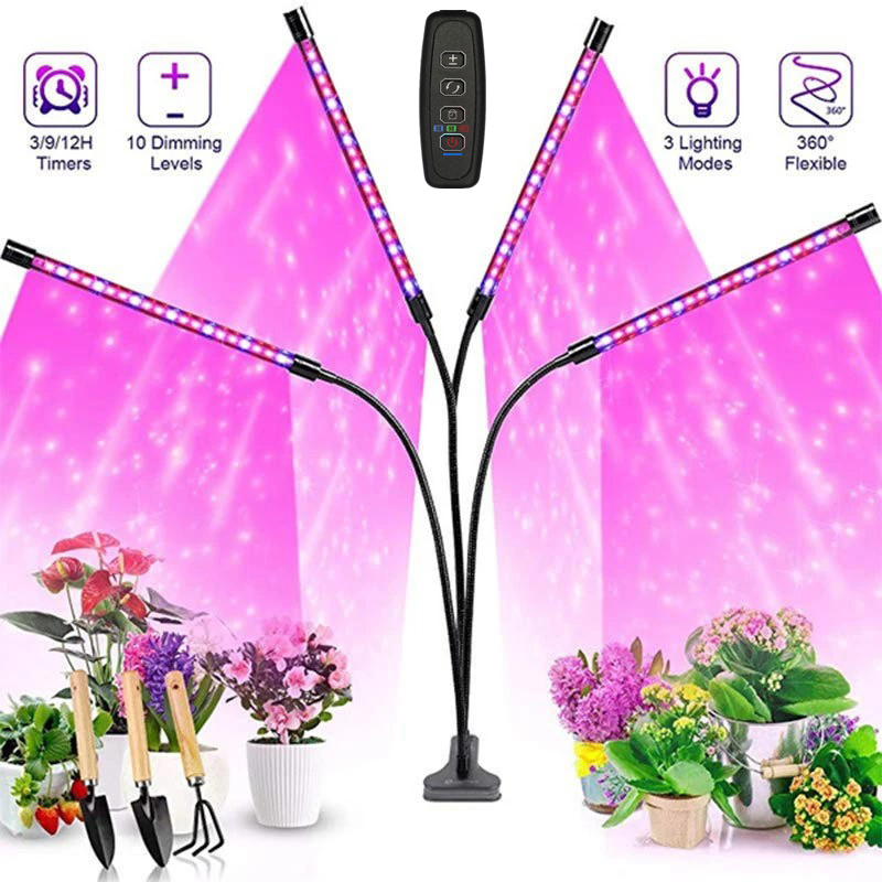 USB LED 植物成長ライト屋内庭園 10 調光可能レベル成長ライトフルスペクトルタイマー設定水耕温室 3H/9H/12H