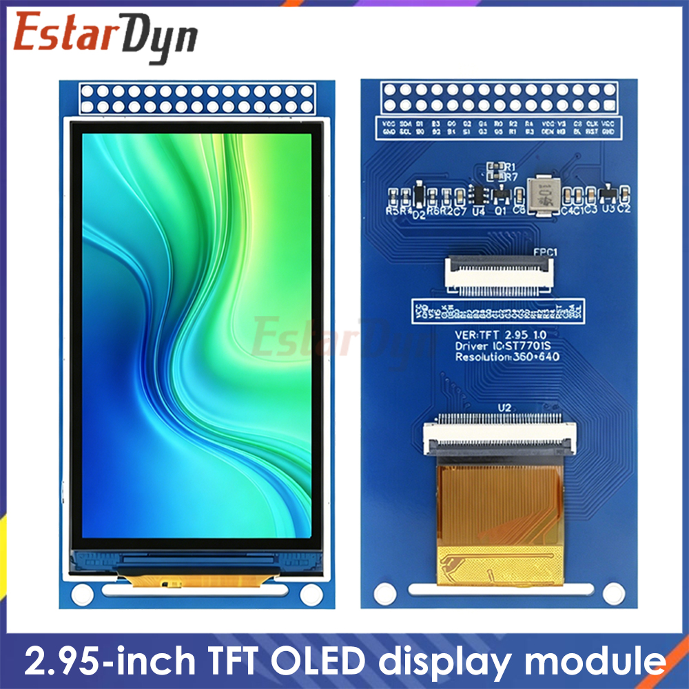 Estardyn 2.95 インチ TFT LCD モジュール 360x640 ST7701 SPI RGB インターフェース表示画面 3.3V 5V Raspberry Pi 用