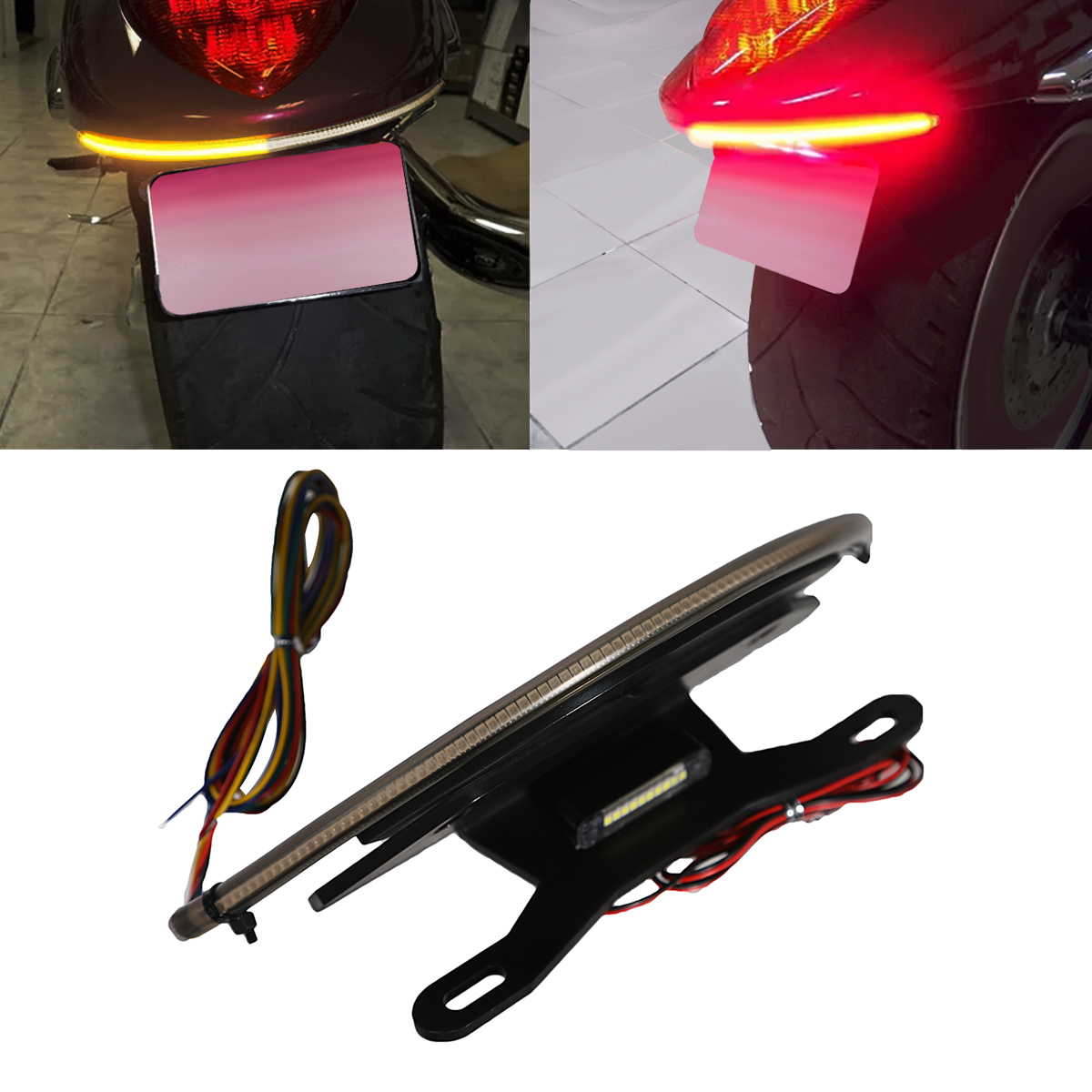 LED スモークフェンダーエリミネーター統合テールライトスズキ 2006-2023 大通り M109R