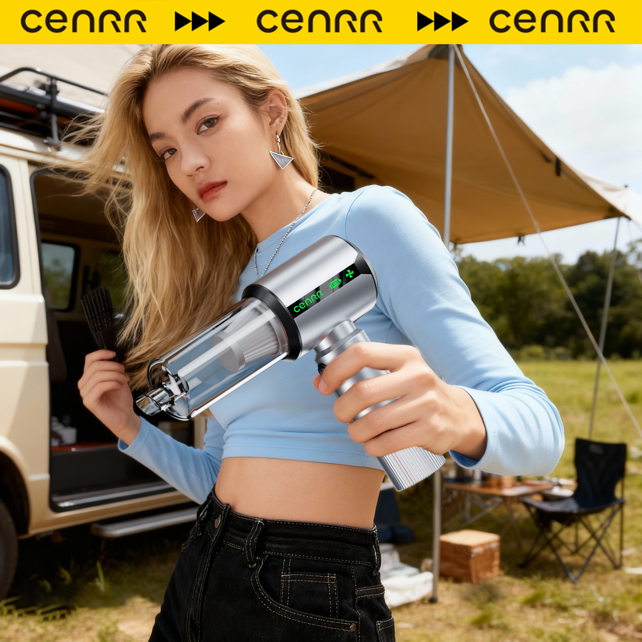 CENRR 2026 NEW Car Vacuum Cleaner Cordless Powerful Wireless Car Cleaner Cleaning Machine HandHeld Portable Home Vacuum Cleaner