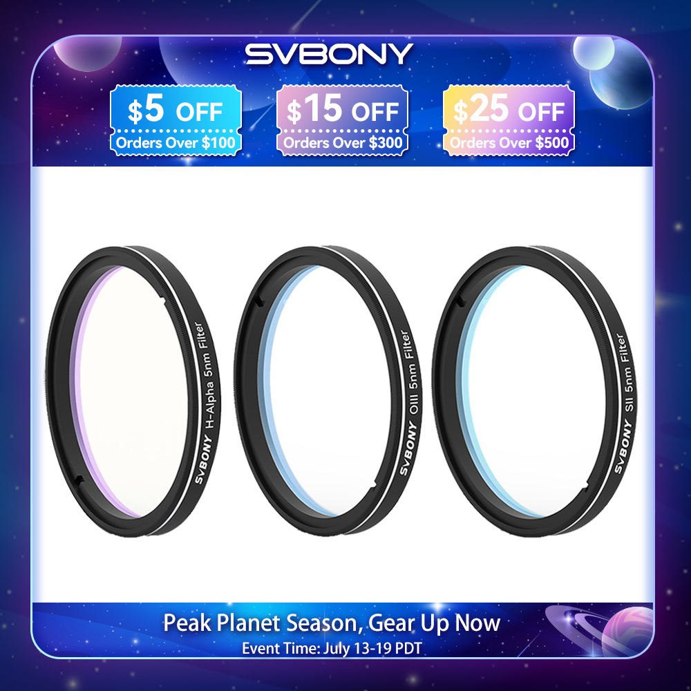 Svbony SV227 2/1.25 インチフィルター 5nmH-Alpha SII-CCD OIII-CCD 狭帯域天体望遠鏡深宇宙惑星写真用