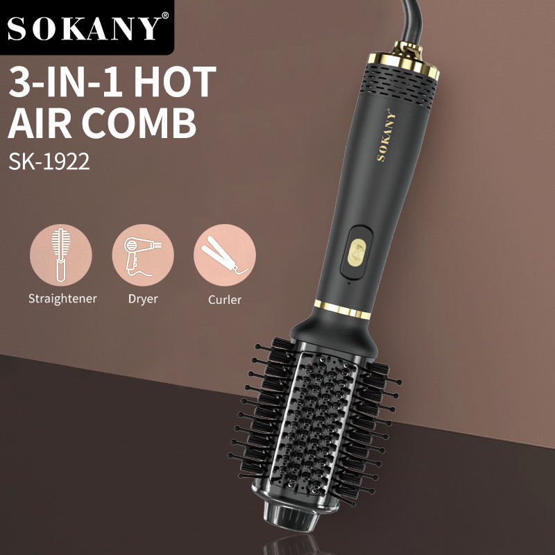 SOKANY1922 熱風コーム ヘアバー マイナスイオン脱脂速乾性