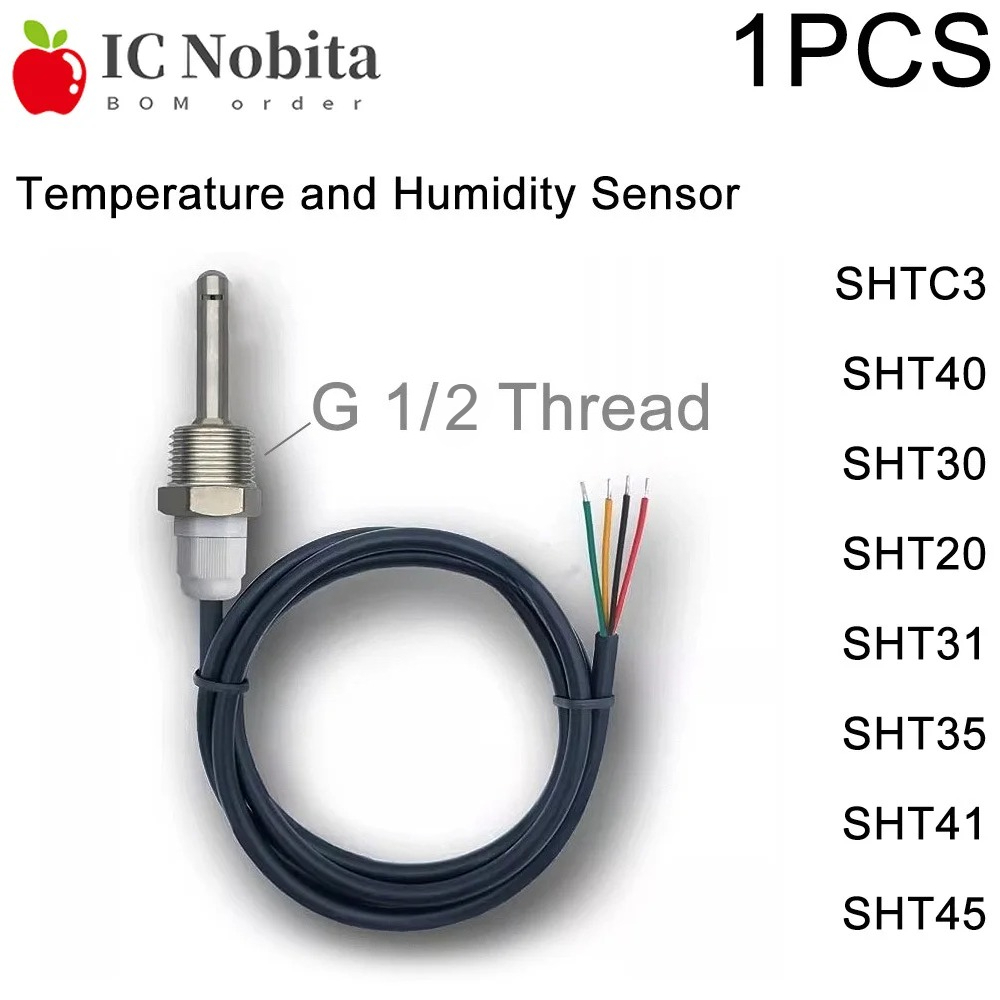SHTC3 SHT40 SHT30 SHT20 SHT31 SHT35 SHT45 41 G 1/2 スレッド I2C IIC インターフェイス付きデジタル温湿度センサー プローブ