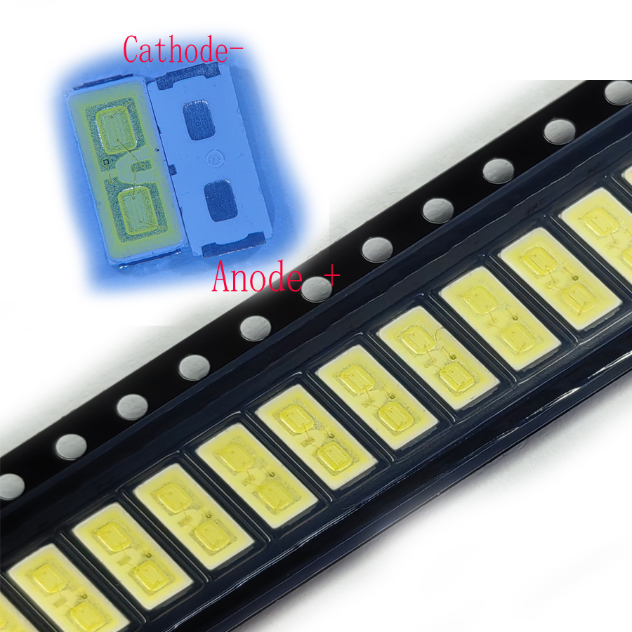200 ピース/ロット SMD LED 7030 6V 1W 90LM コールドホワイトテレビのバックライトビーズ