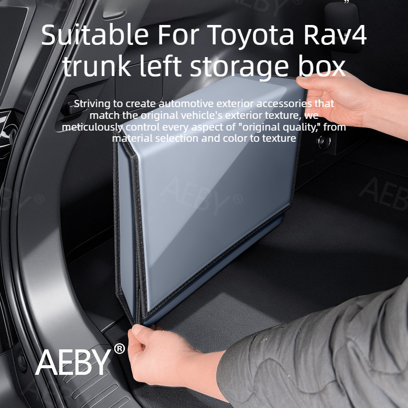 トヨタ Rav4 2020-2026 トランクサイド収納ボックス、整理トレイ、カーゴポケットコンテナ隠しコンパートメント、カーアクセサリー