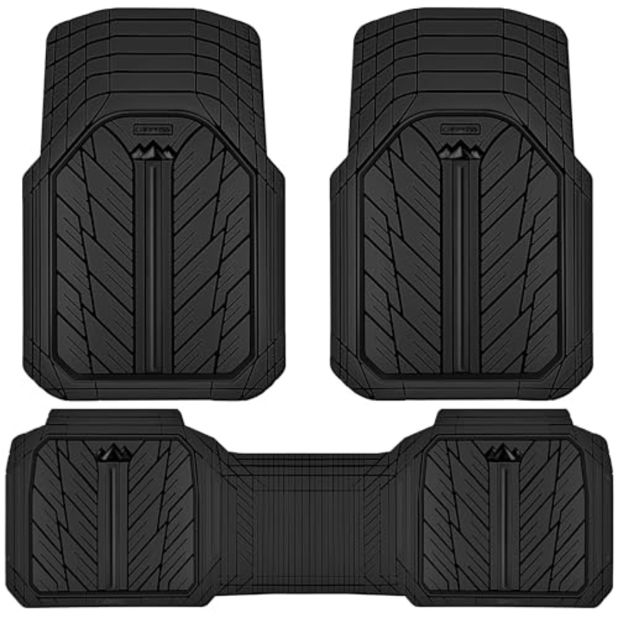 厚手のゴム製カーフロアマット、深層防水カーマット全天候型、ユニバーサルトリム - 車 SUV トラック用自動車フロアマットにフィット